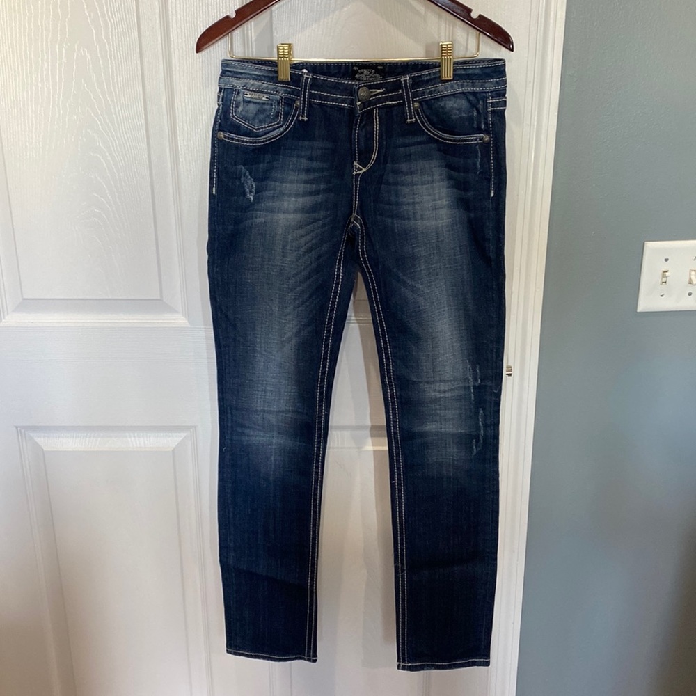 Distressed jeans